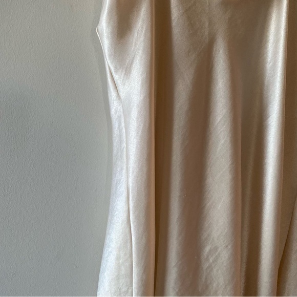 Vintage Silky Style Mini Slip Dress, Cream - M - Picture 5 of 6
